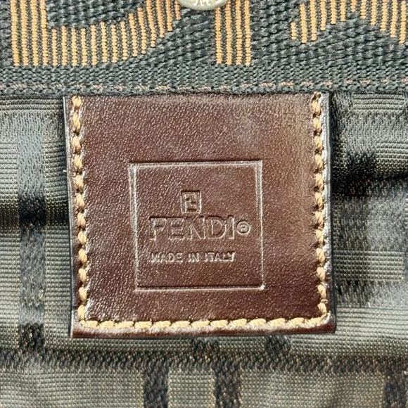 AUTH FENDI Tote Bag • Zucca Forever FF Fendi Logo Mania Monogram Tobacco Color - Picture 8 of 8